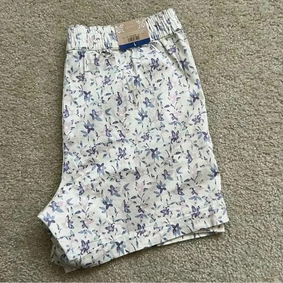 Jachs Girlfriend NWT Stretch Satin Chino Shorts Floral Women Size Large 1751946 - Picture 4 of 11